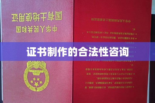 易门证书制作的合法性咨询